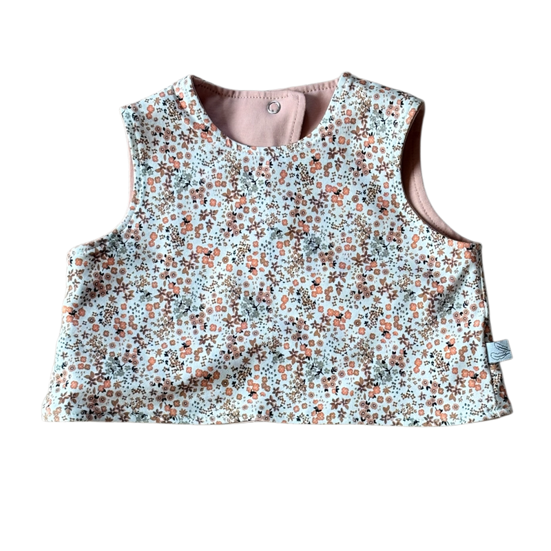 Apron Reversible  Flower/Crepe