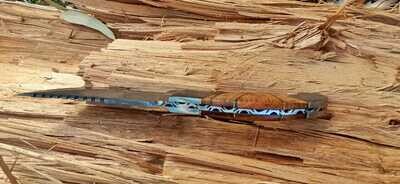 CUSTOM HANDMADE DAMASCUS STEEL TRACKER KNIFE