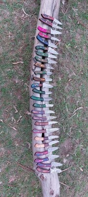 Lot of 25 Knives, Damascus Steel Knives