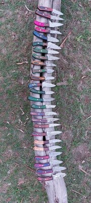 Lot of 25 Knives, Damascus Steel Knives