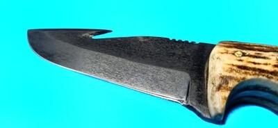 Stag Horn Hunting Knife Cane Cut Plain Blade