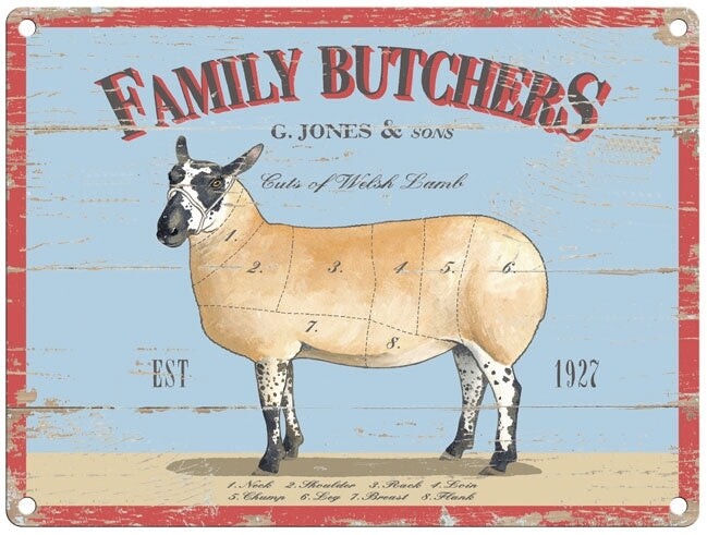 Metal Sign Butcher
