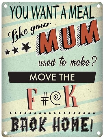 Metal Sign Mum Meal