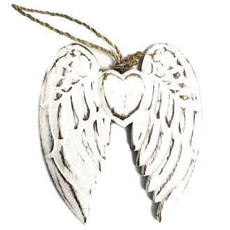 Angel Wing Small with Heart 15cm