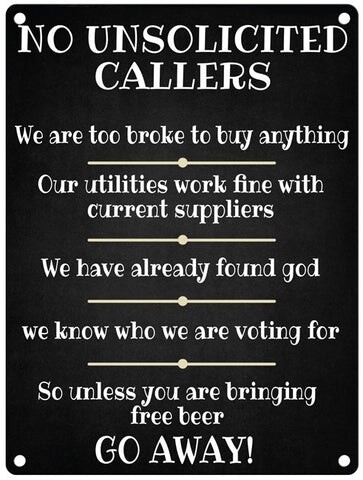 No Unsolicited Callers