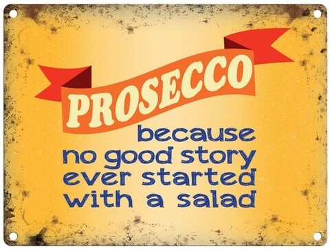 Prosecco Salad Sign