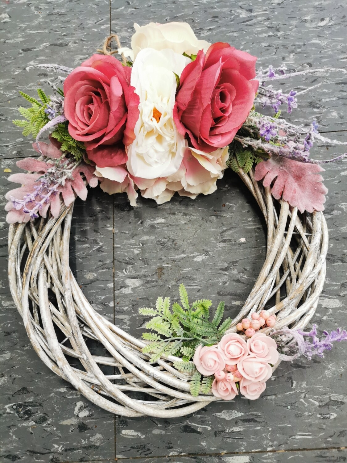 Lavender Rose Wreath