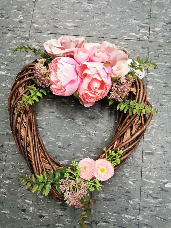 Peony Rose Handmade Wreath
