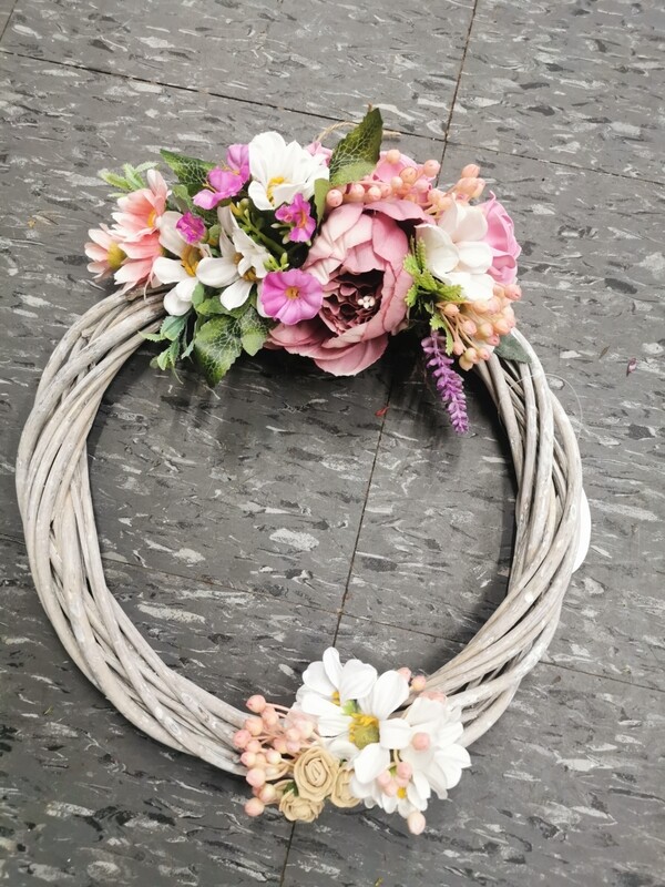 Daisy Peony Wreath