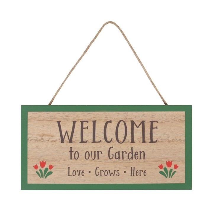Welcome to our Garden Wooden Sign