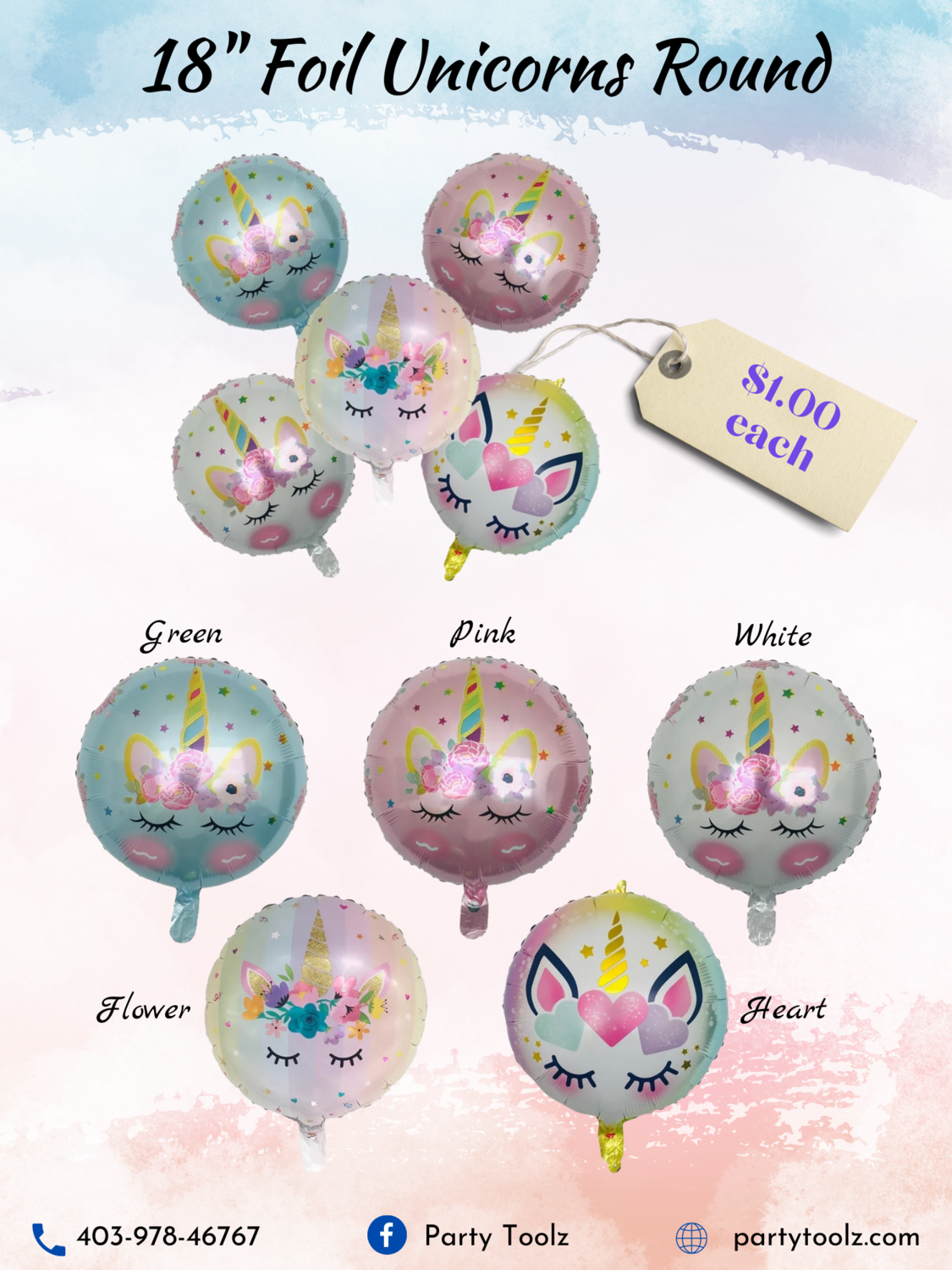 18&quot; Unicorn Foil Balloons