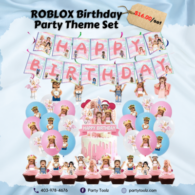 Roblox (Girls) Birthday Party Theme Set