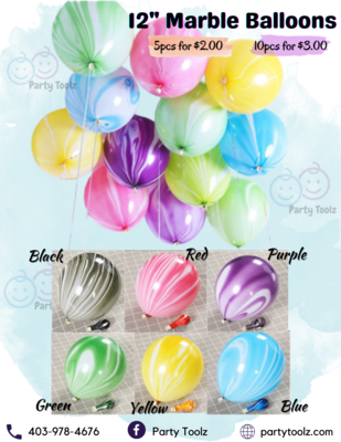 5pcs Marble Balloon