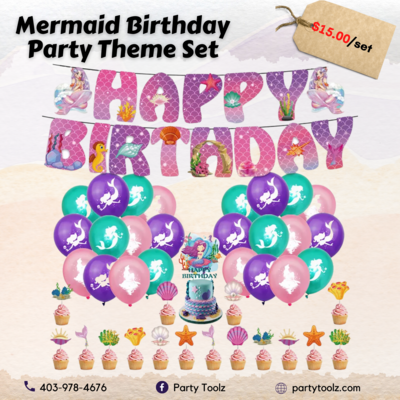 Mermaid Birthday Party Theme Set