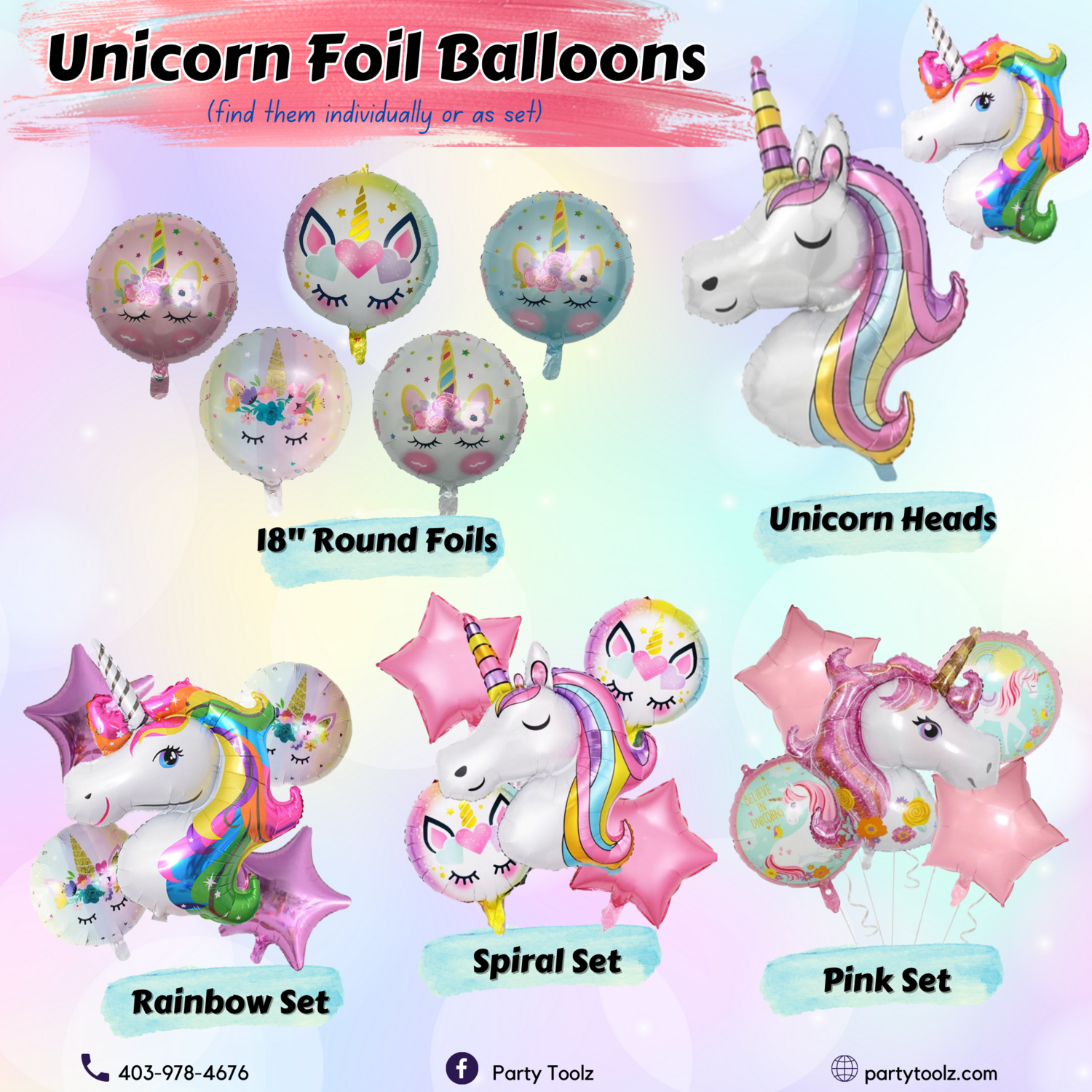 Unicorn Foil Balloons