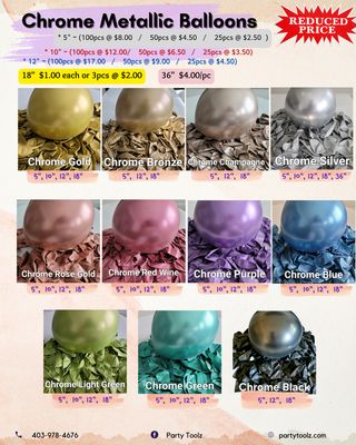 Chrome Metallic Balloons
