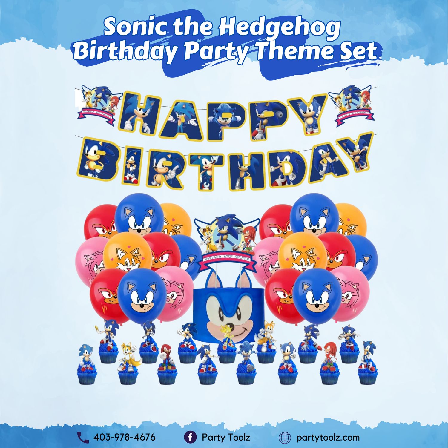 Sonic the Hedgehog Birthday Party Balloon Decoration Set