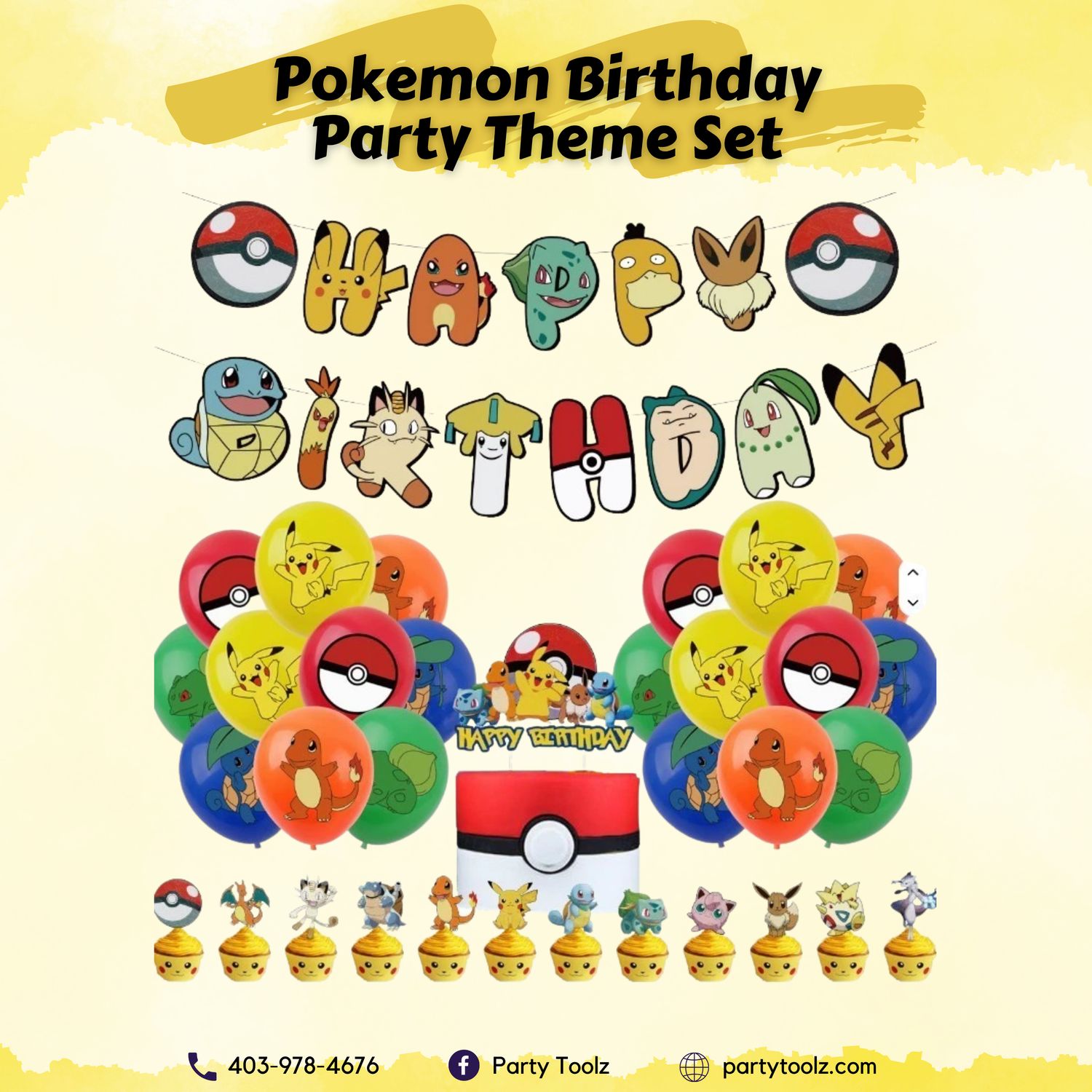 Pokémon Birthday Party Balloon Decoration Set