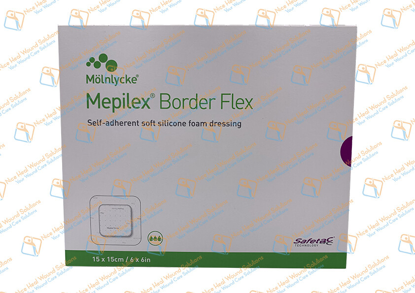[1 PCS] 595400 Molnlycke Mepilex Border Flex 15cm x 15cm