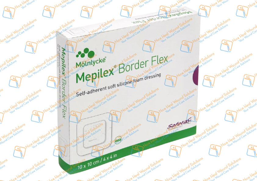 [1 PCS] 595300 Molnlycke Mepilex Border Flex 10cm x 10cm
