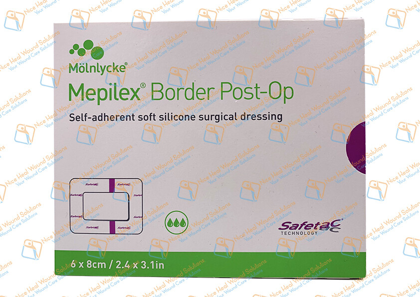 496100 Molnlycke Mepilex Border Post Op 6cm x 8cm 10's