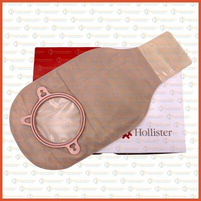 18184 Hollister New Image 2-Piece Drainable Ostomy Pouch 2 3/4" (70mm) Beige Filter Plus 1 box 10 pcs