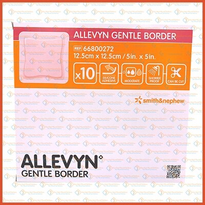 Smith&Nephew Allevyn Gentle Border 12.5cm x 12.5cm (1 box 10's)