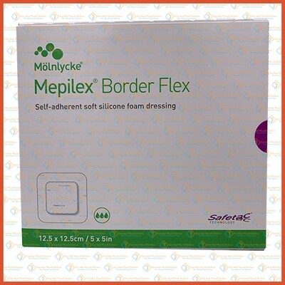 [1 PCS] 595000 Molnlycke Mepilex Border Flex 12.5cm x 12.5cm