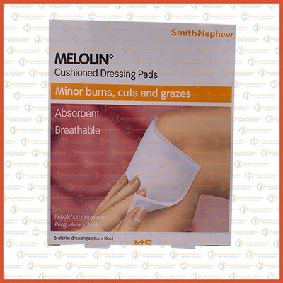 Smith&Nephew Melolin Low Adherent Absorbent Pads 10cm x 10cm (1box 5's)