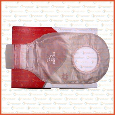 18134 Hollister New Image Drainable Pouch Transparent - Lock N'Roll closure 70mm 1 Box 10pcs