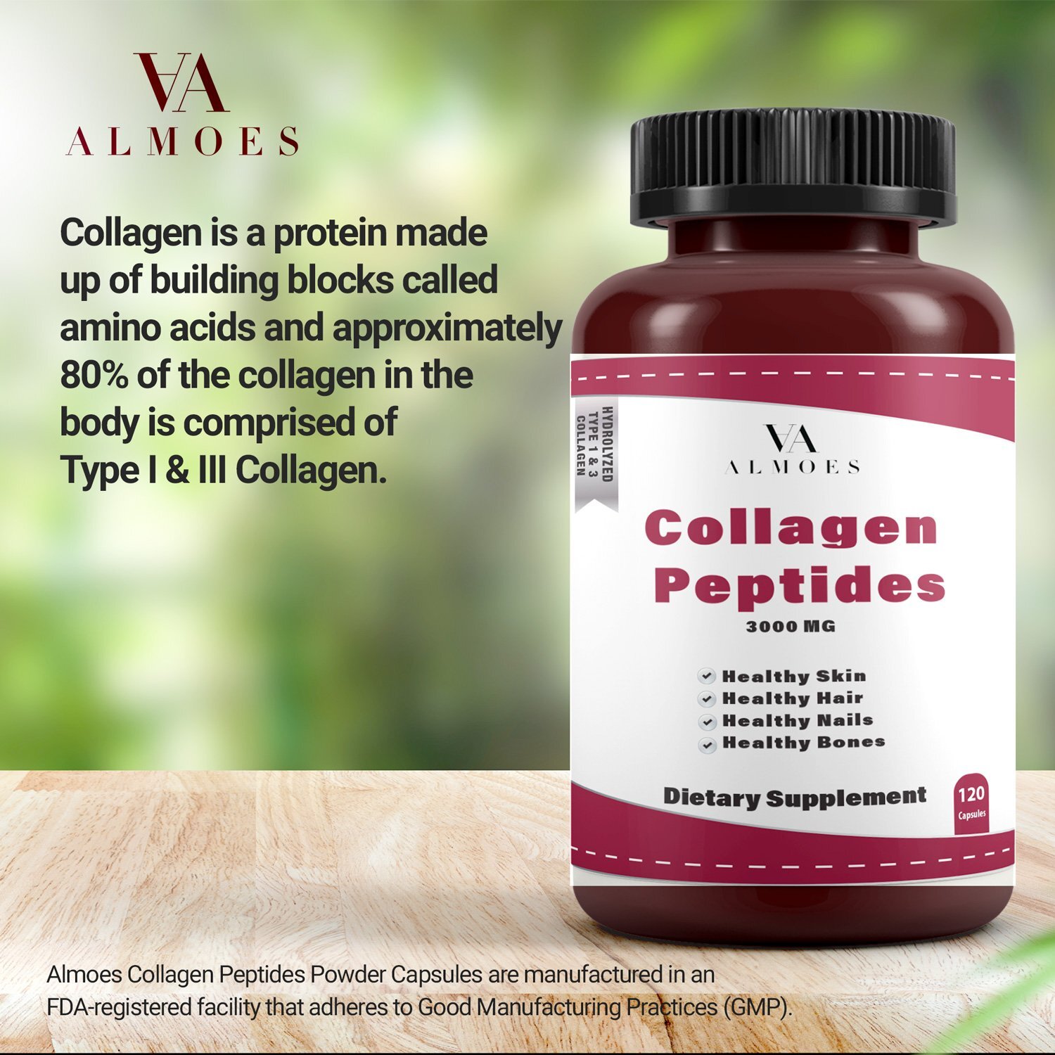 ALMOES Collagen Peptides type 1,3