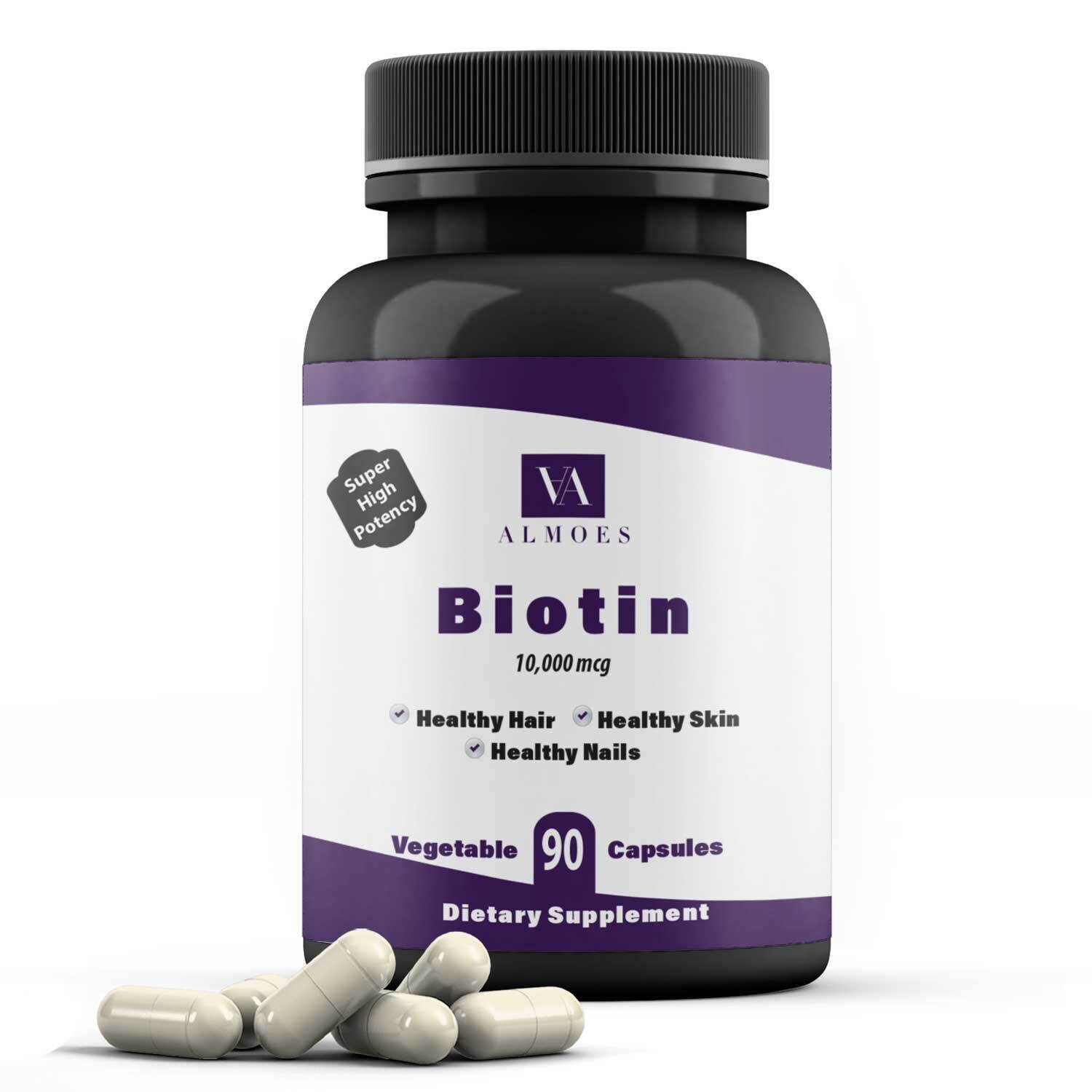 Biotin 10,000 mcg - Supports Healthy Hair, Skin & Nails