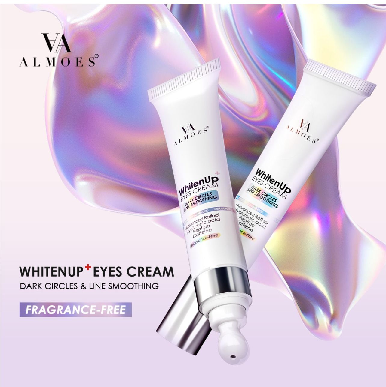 ALMOES WhitenUp Eye Cream 15ml – Retinal Liposome, Hyaluronic Acid, Collagen – Anti-Dark Circles and Fine Lines – Fragrance-F