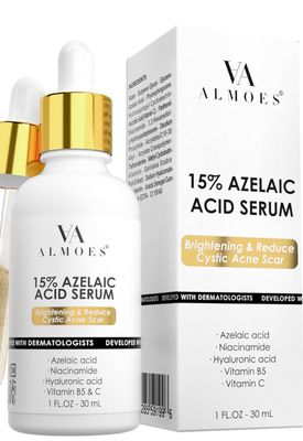 ALMOES AZELAIC ACID 15% SKIN SERUM,BRIGHTENING,NICINAMDE,VIT B3,B5