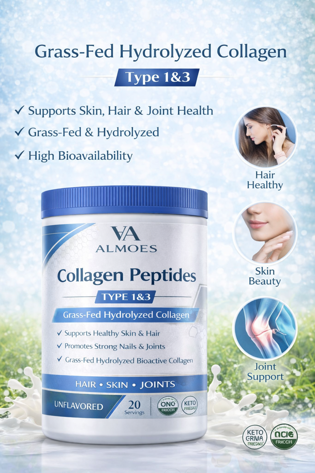 ALMOES Collagen Peptides type 1,3
