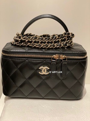CHANEL Top Handle Vanity Case in Black