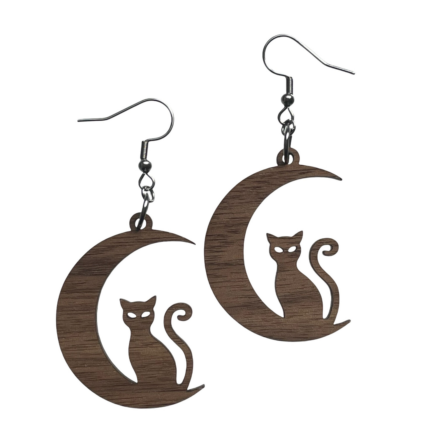 CAT ON CRESCENT MOON