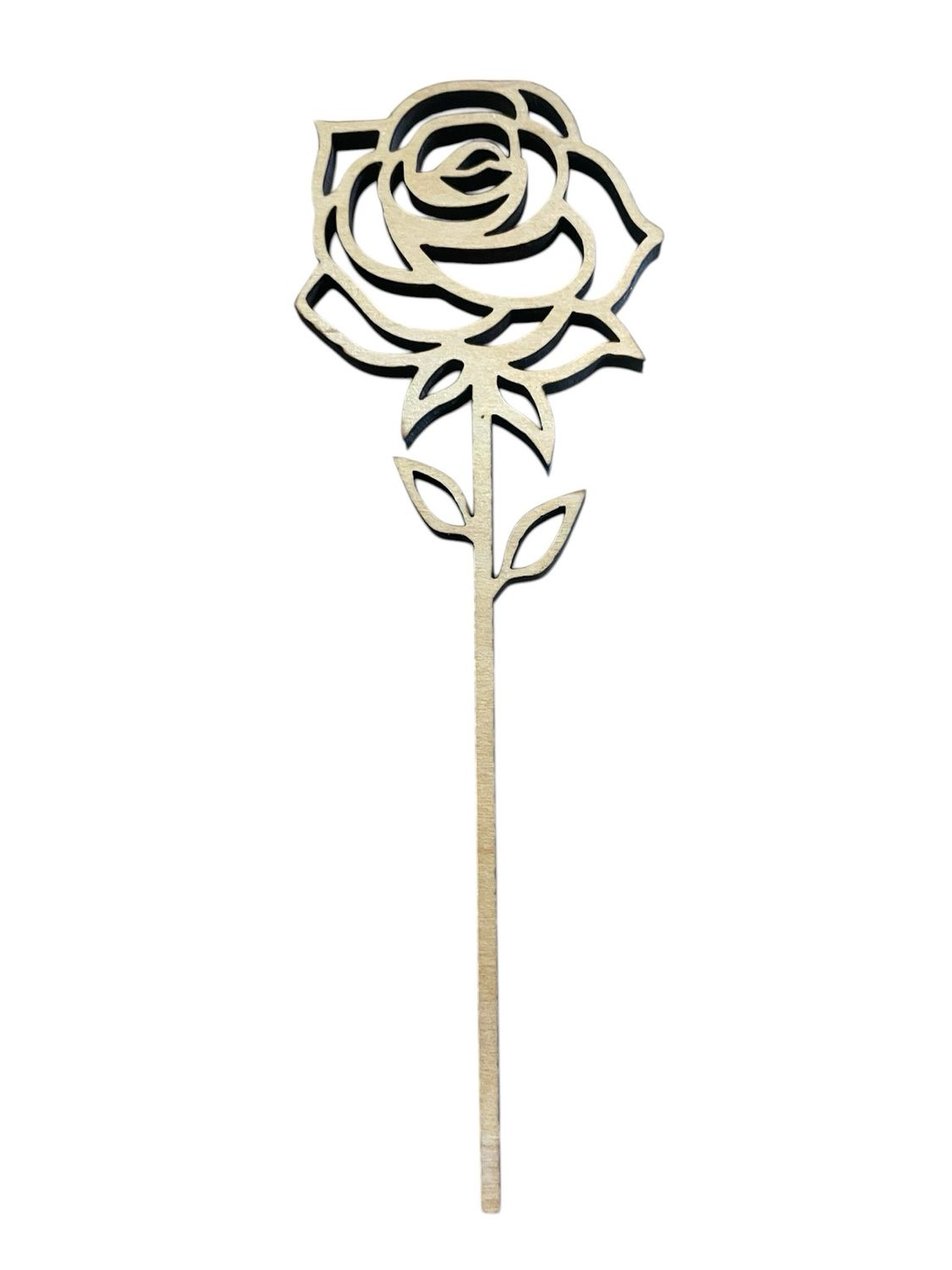 Wooden Forever Rose 6”
