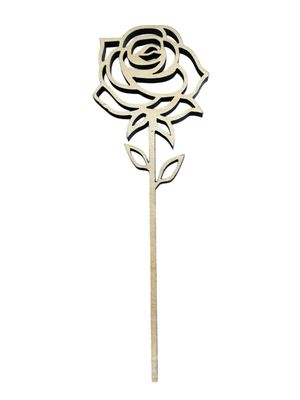 Wooden Forever Rose 6”