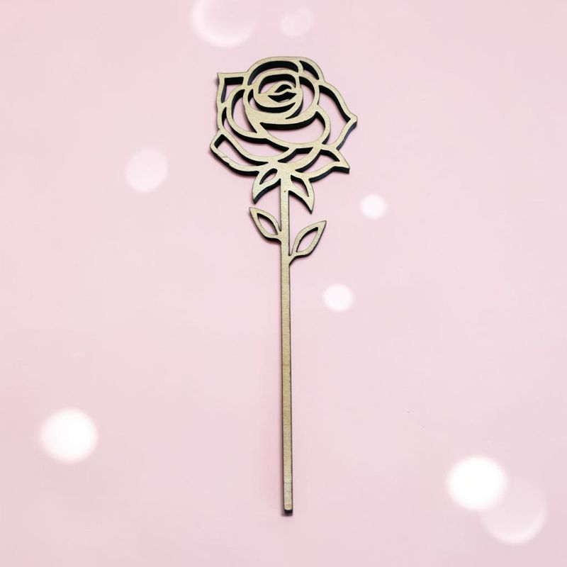 Wooden Forever Rose 6”