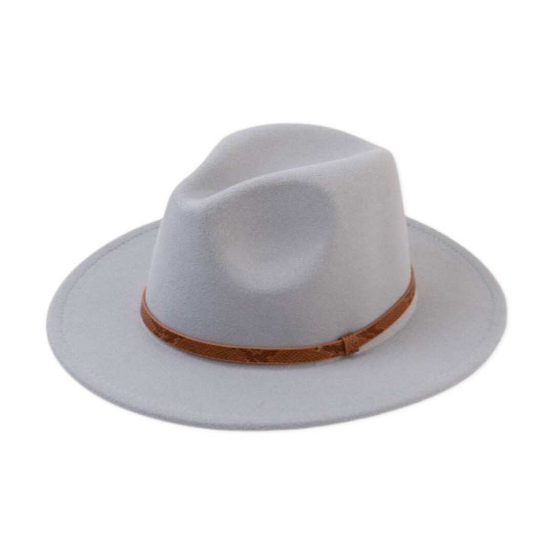 Wool Panama Snake Band MISTY BLUE