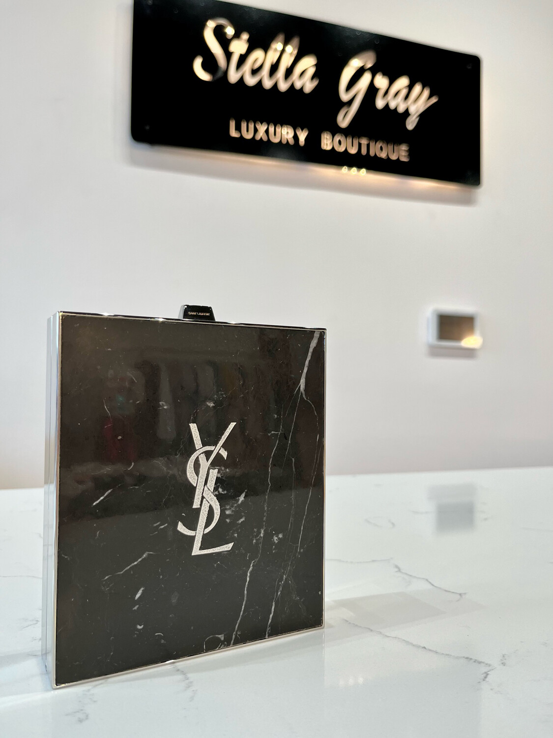 YSL Tuxedo Box Clutch