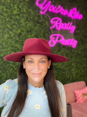Ariel Vegan Felt Rancher Hat VINO