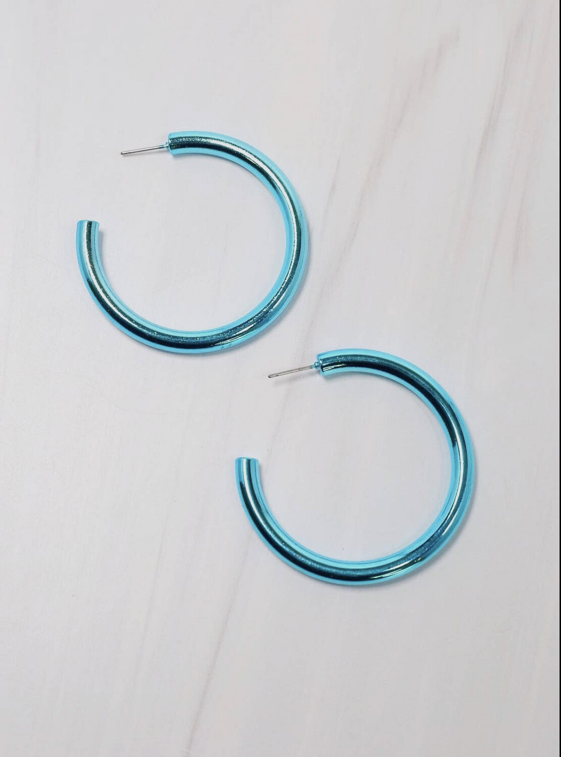 Turquoise Hoops