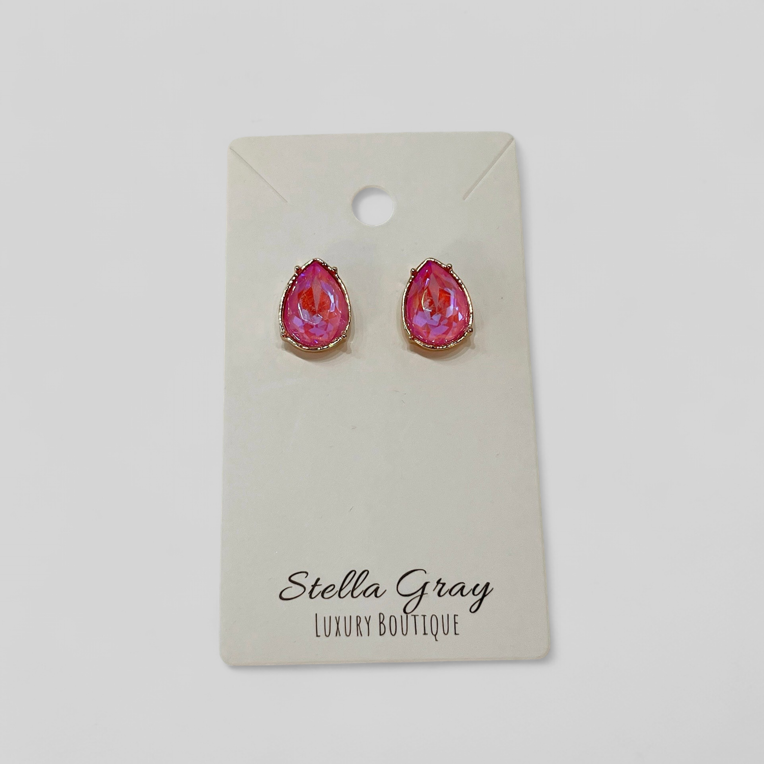Pink Stone Earrings