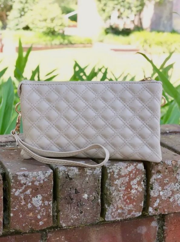 Liz Custom Crossbody Nude Quilted