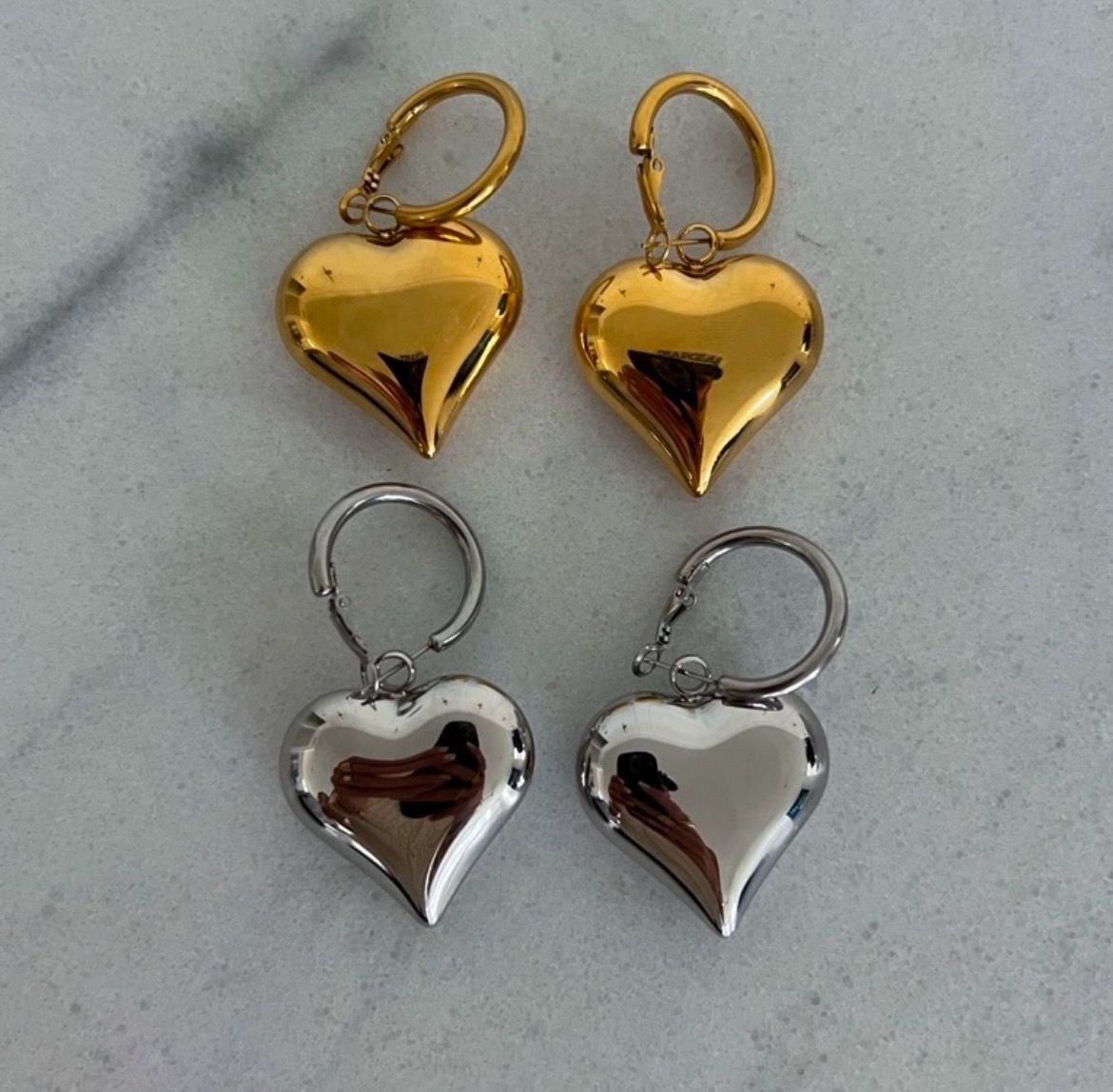 Bubble Heart Earrings