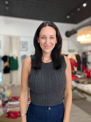 Caroline Knit Tank Gray