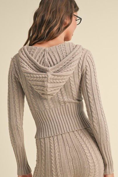 Cable Knit Hoodie