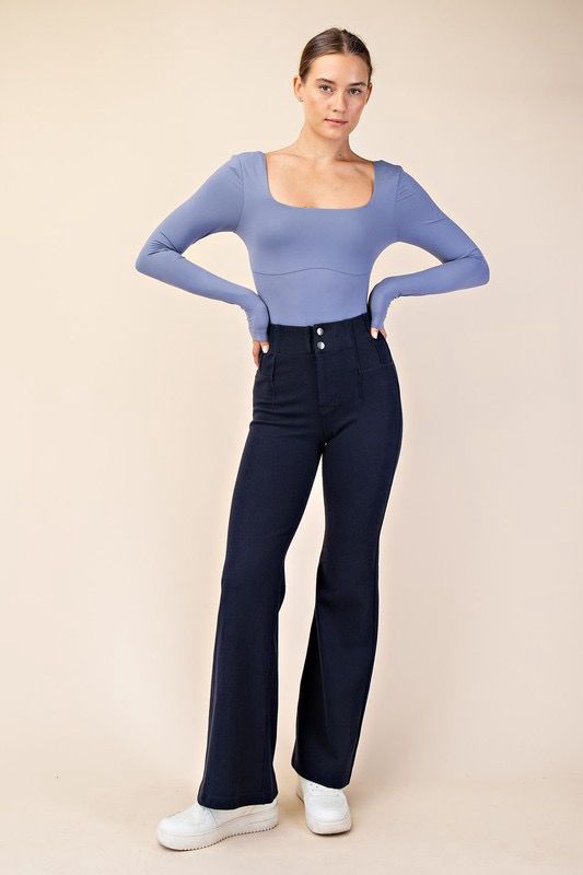 Navy Flared Pants